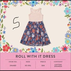Matilda Jane Pink and Blue Floral Midi Dress